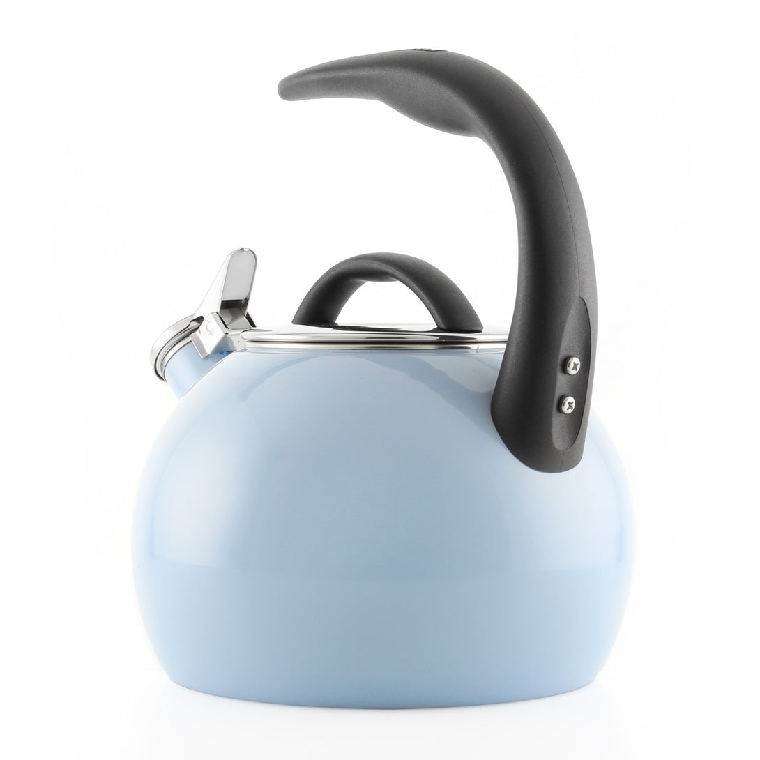 Enamel-on-Steel Anniversary Teakettle Collection 2 Quart in light blue