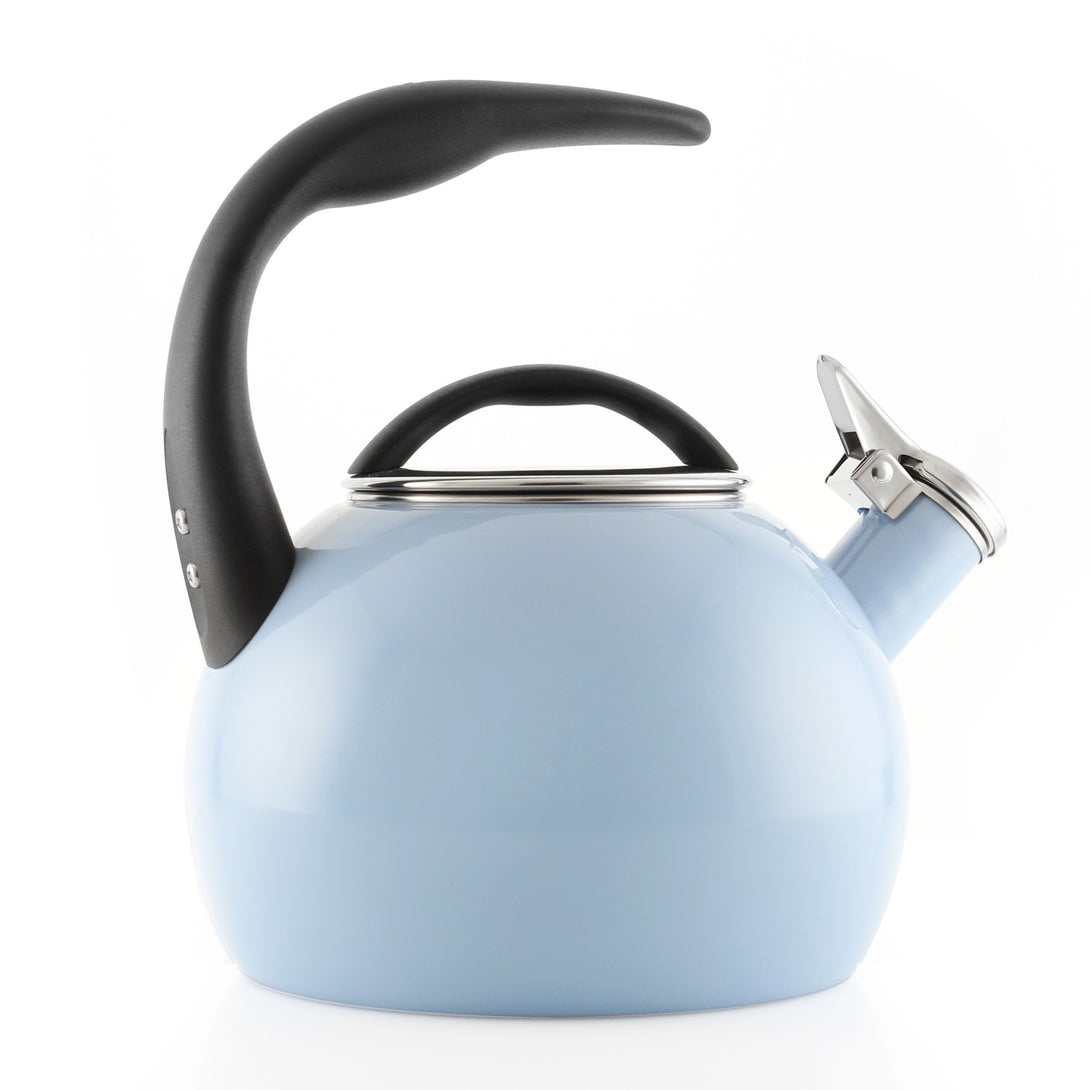 Enamel-on-Steel Anniversary Teakettle Collection 2 Quart in light blue