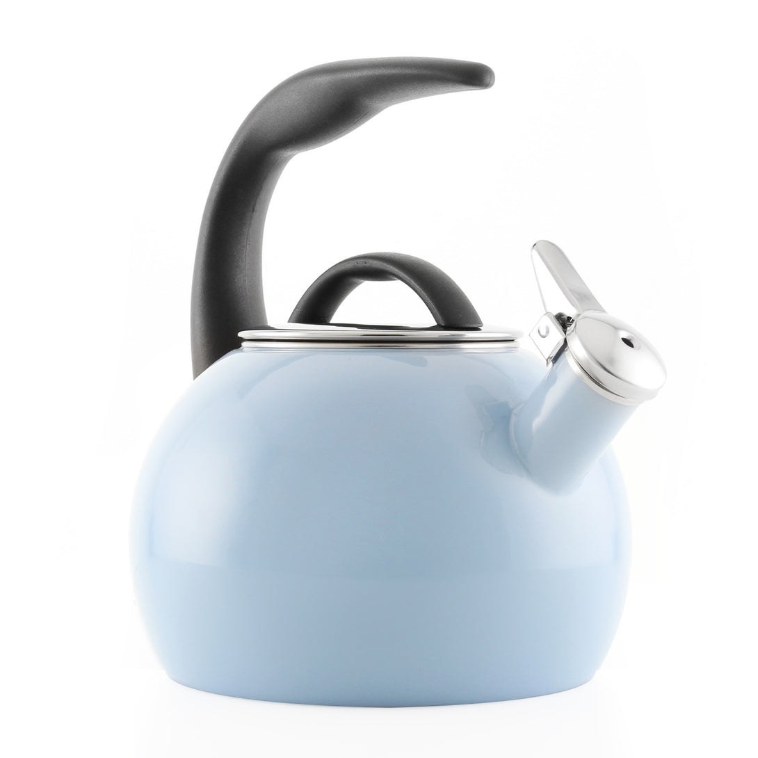 Enamel-on-Steel Anniversary Teakettle Collection 2 Quart in light blue