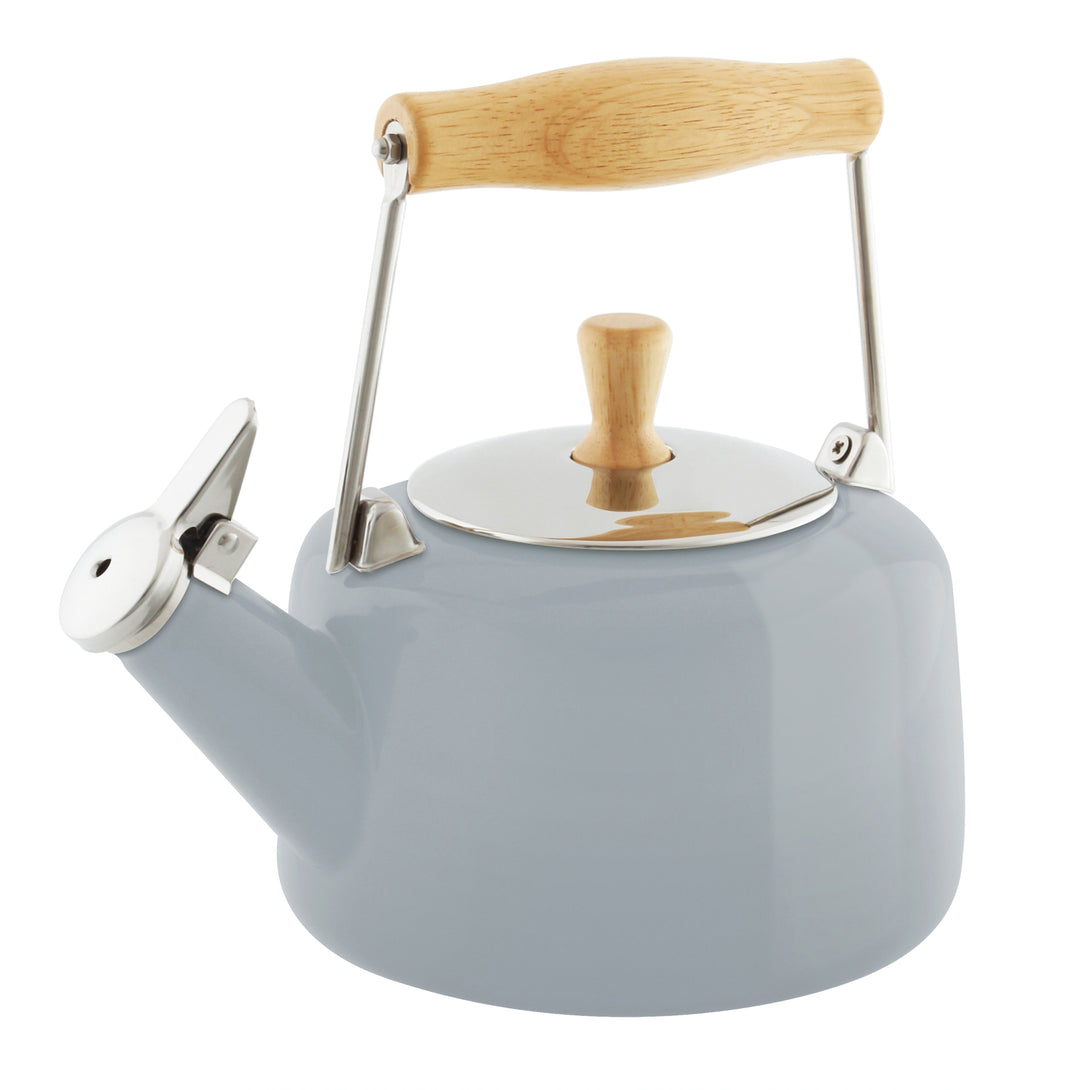 Enamel-on-Steel Sven Teakettle 1.4 Quarts in gray