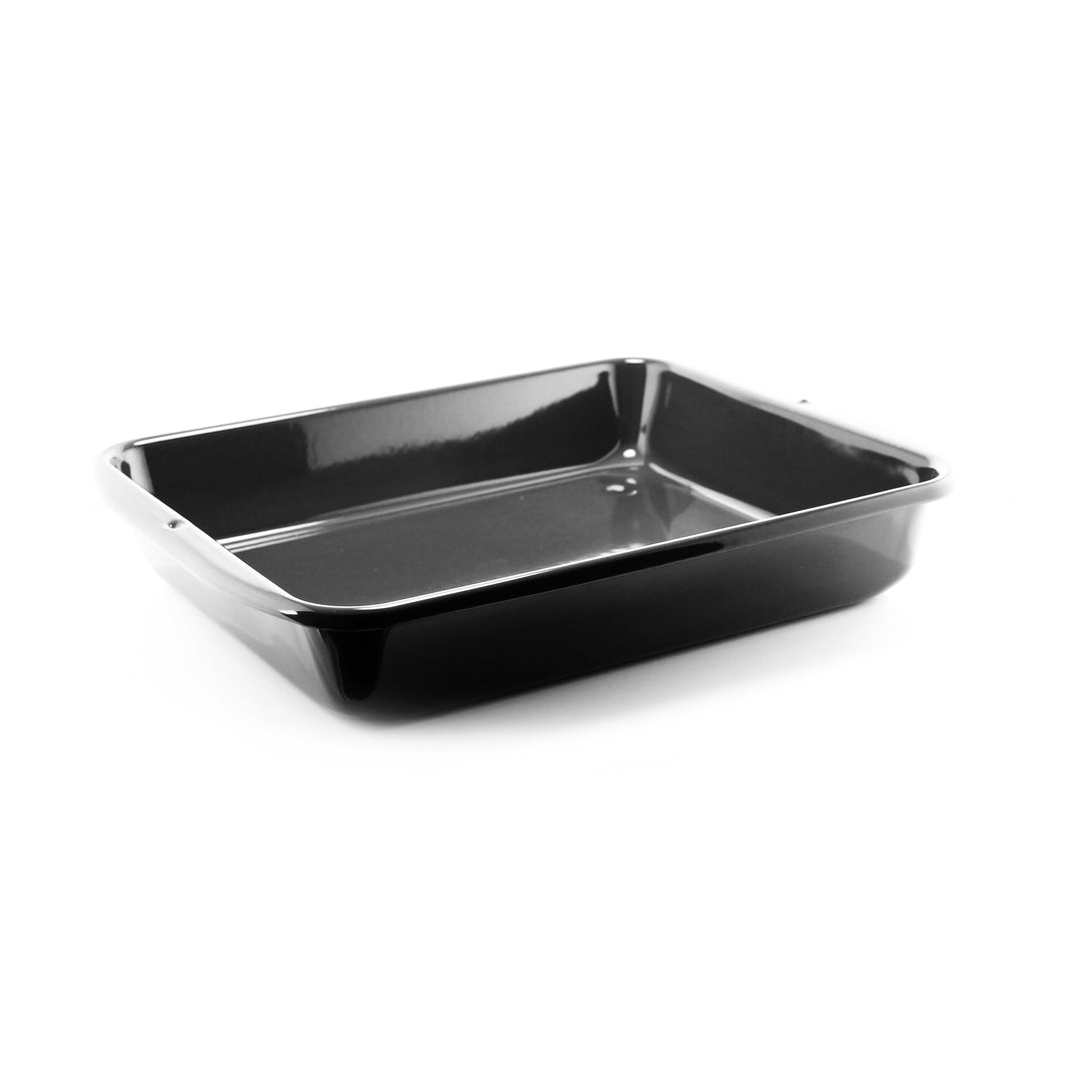 black high sided enamel bakeware oven dish