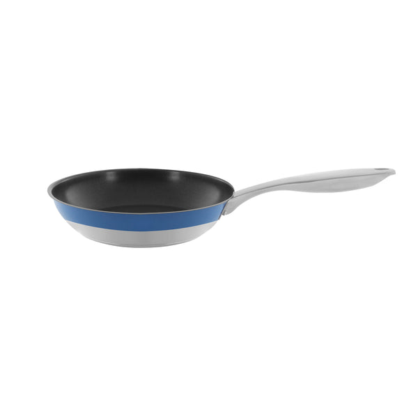 stripes by chantal blue 8 inch non-stick fry pan