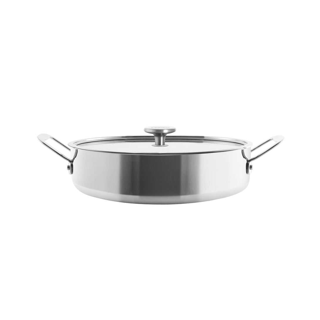 3.clad sauteuse tri-ply polished 5 quart