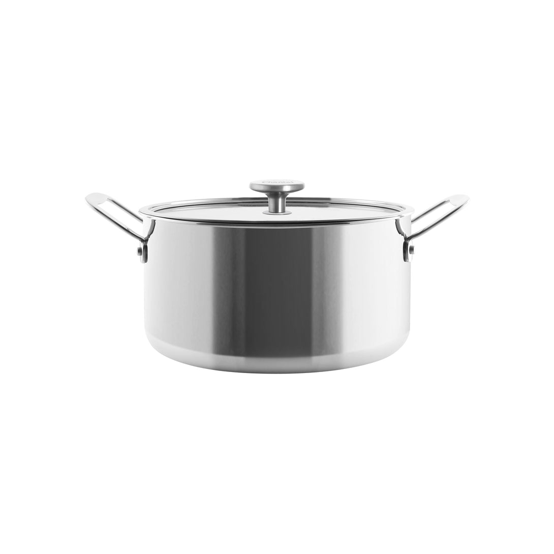 3 clad 7 quart stockpot with glass lid