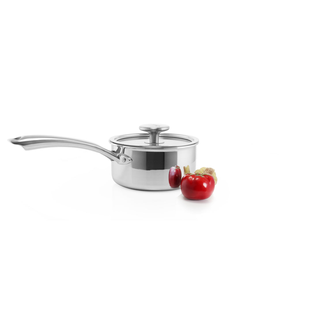 3.clad saucepan tri-ply polished 1 quart