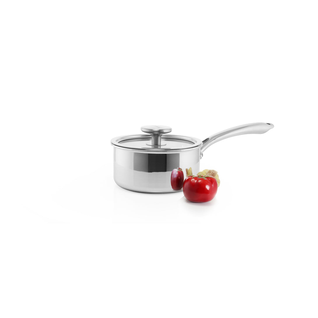 3.clad saucepan tri-ply polished 1 quart