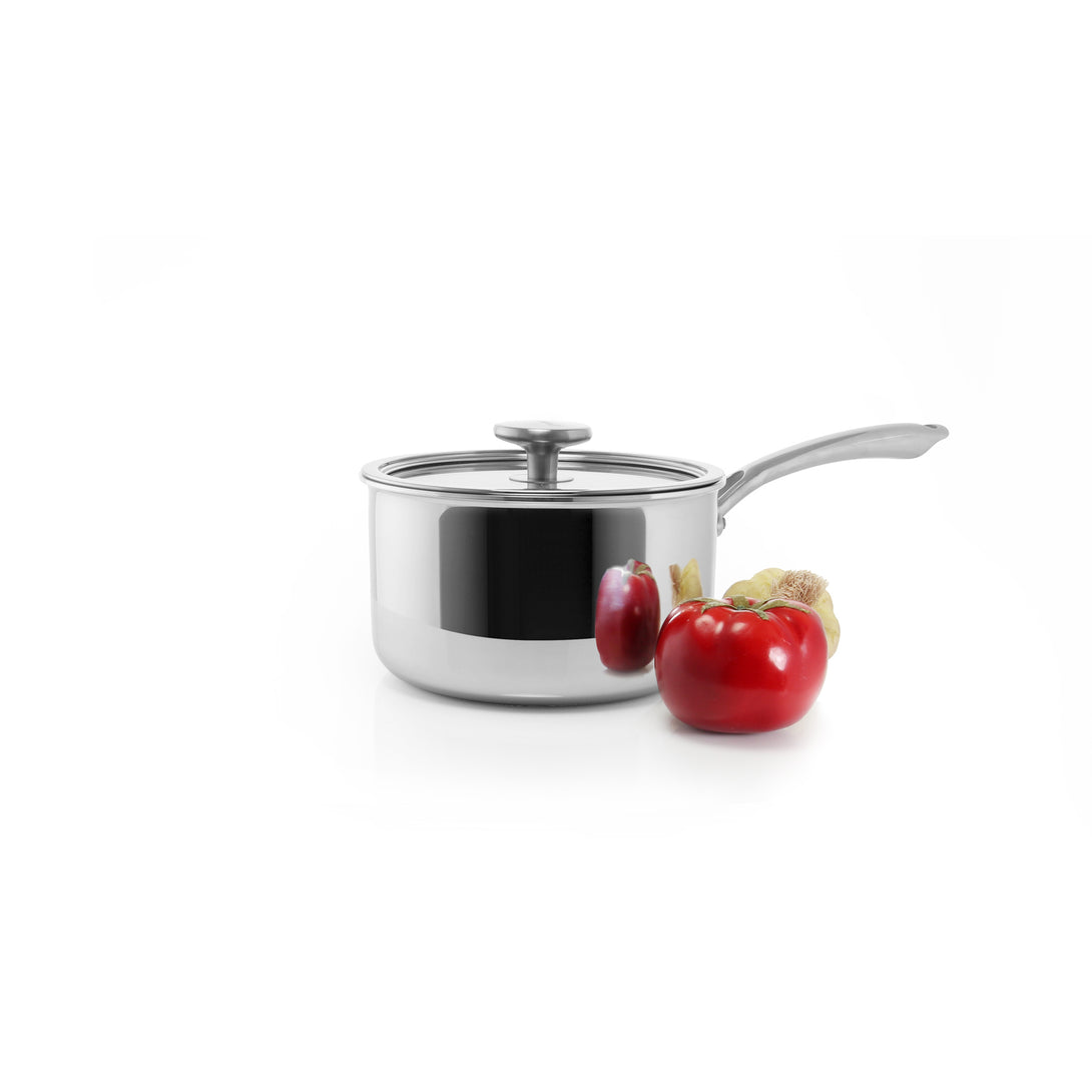 3.clad saucepan tri-ply polished 2.5 quart