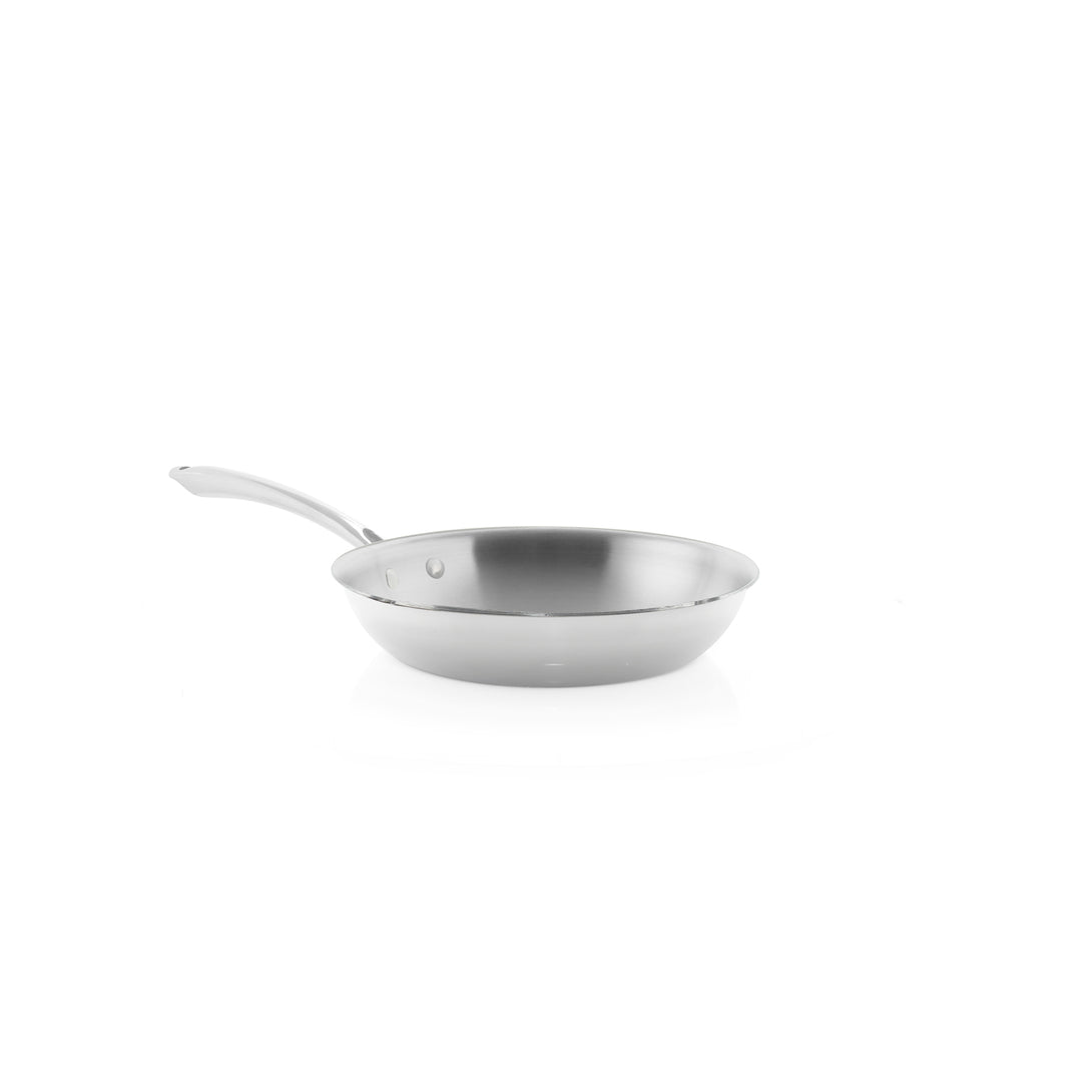 3.clad fry pan tri-ply polished 10 inch