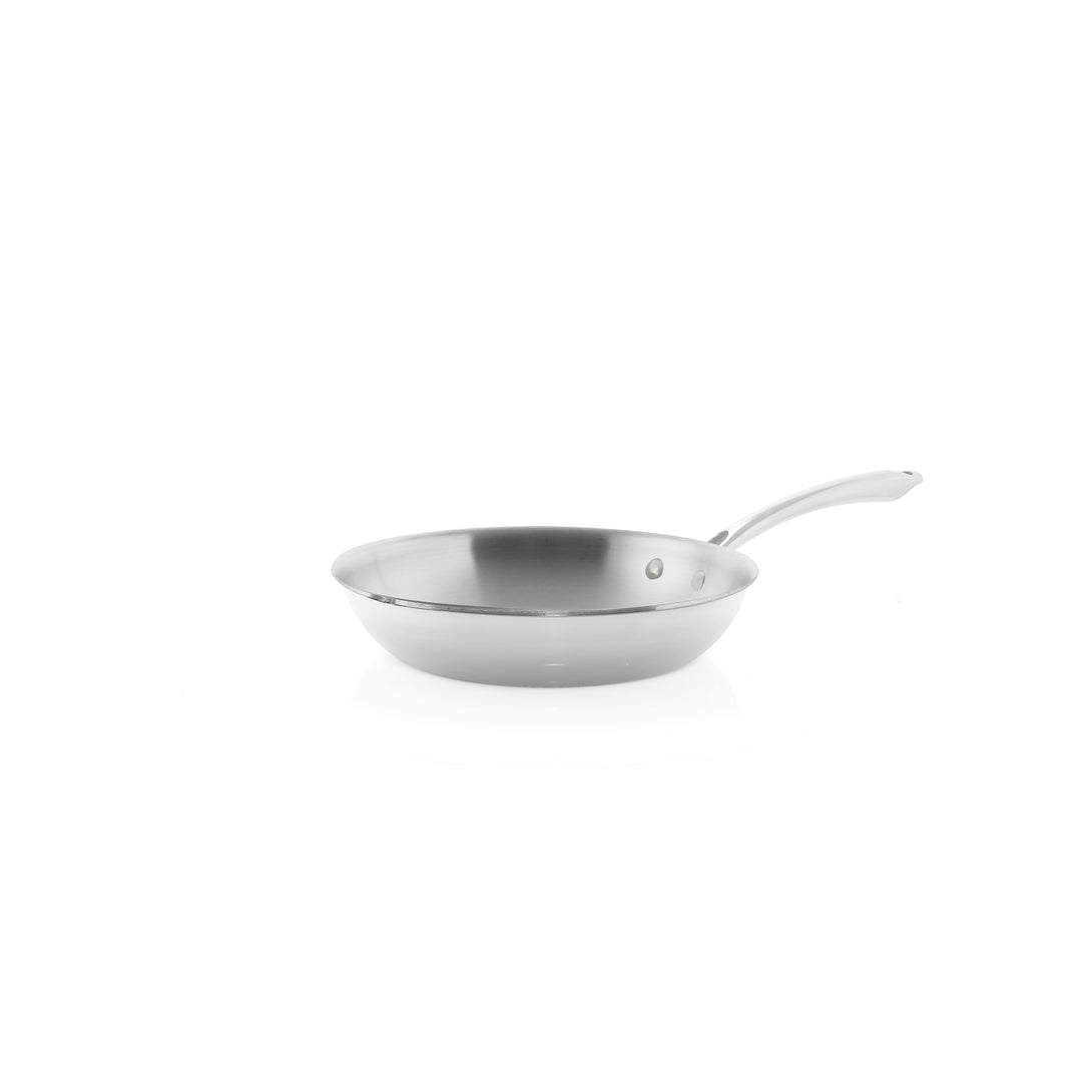 3.clad fry pan tri-ply polished 10 inch