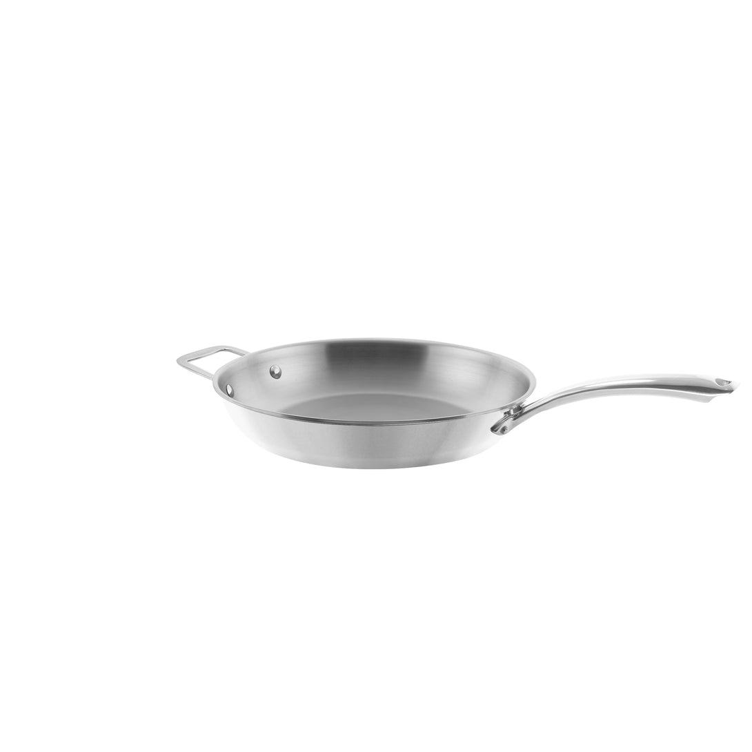 3.clad fry pan tri-ply polished 11 inch